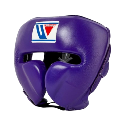 Winning Japan Boxing Headguard with Cheek Protection – Purple